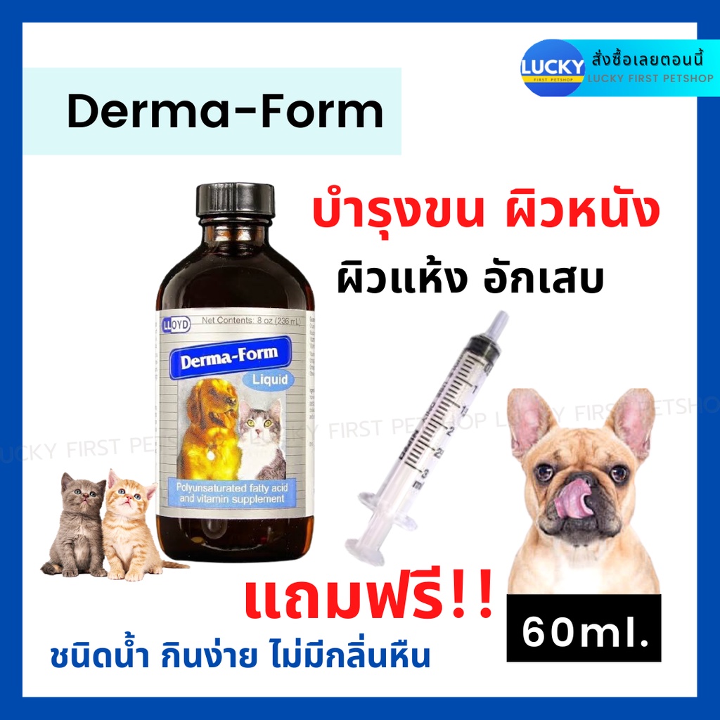 Derma Form Liquid Dog Supplement Cats Dogs Pet Care Hair Dry Skin ...