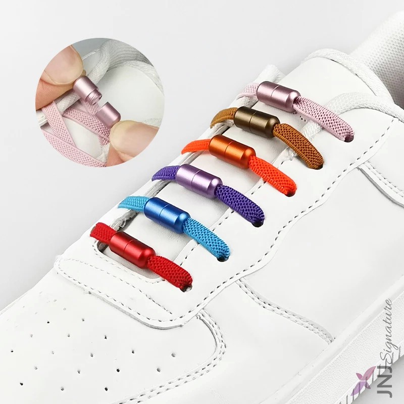 Premium Lacing System Flat Locking Shoelace No Tie Elastic Shoe Laces ...