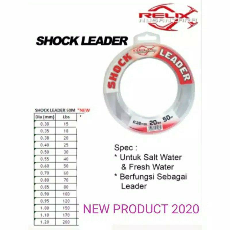 Relix Nusantara Leader String Rope 50 meters Shock Leader Relix ...
