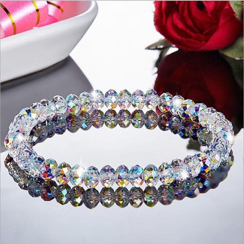Fashion Simple Cheap 4mm Crystal Glass Beads Strand Elastic Stretch Bracelets Wholesale Shopee Philippines