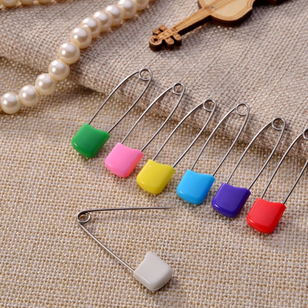 Child Cloth Nappy Diaper Pins Safety Locking Holder Colorful Safety
