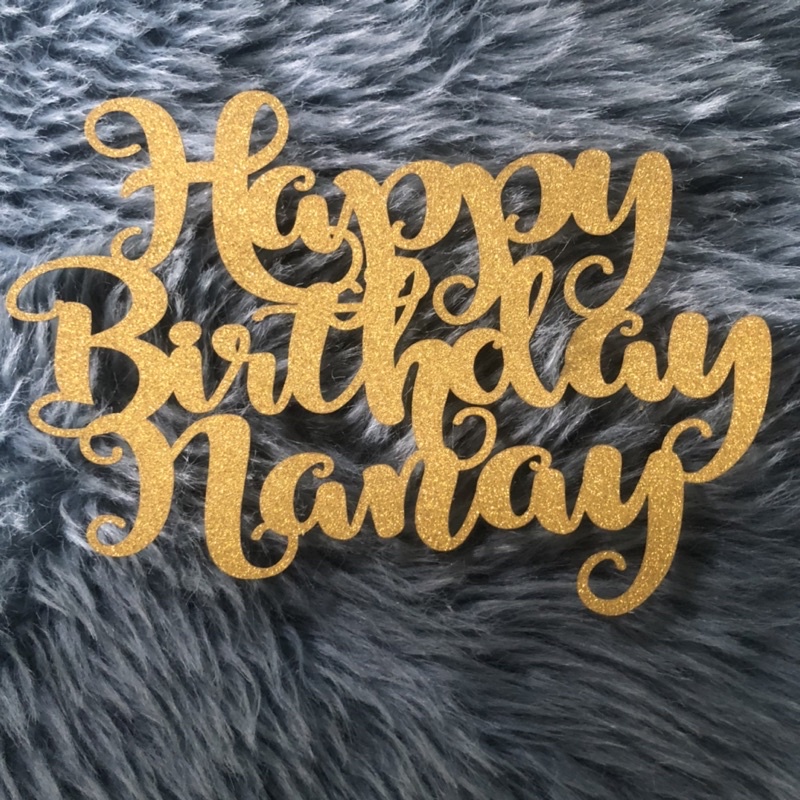 Happy Birthday Nanay Glitter Cake topper | Shopee Philippines