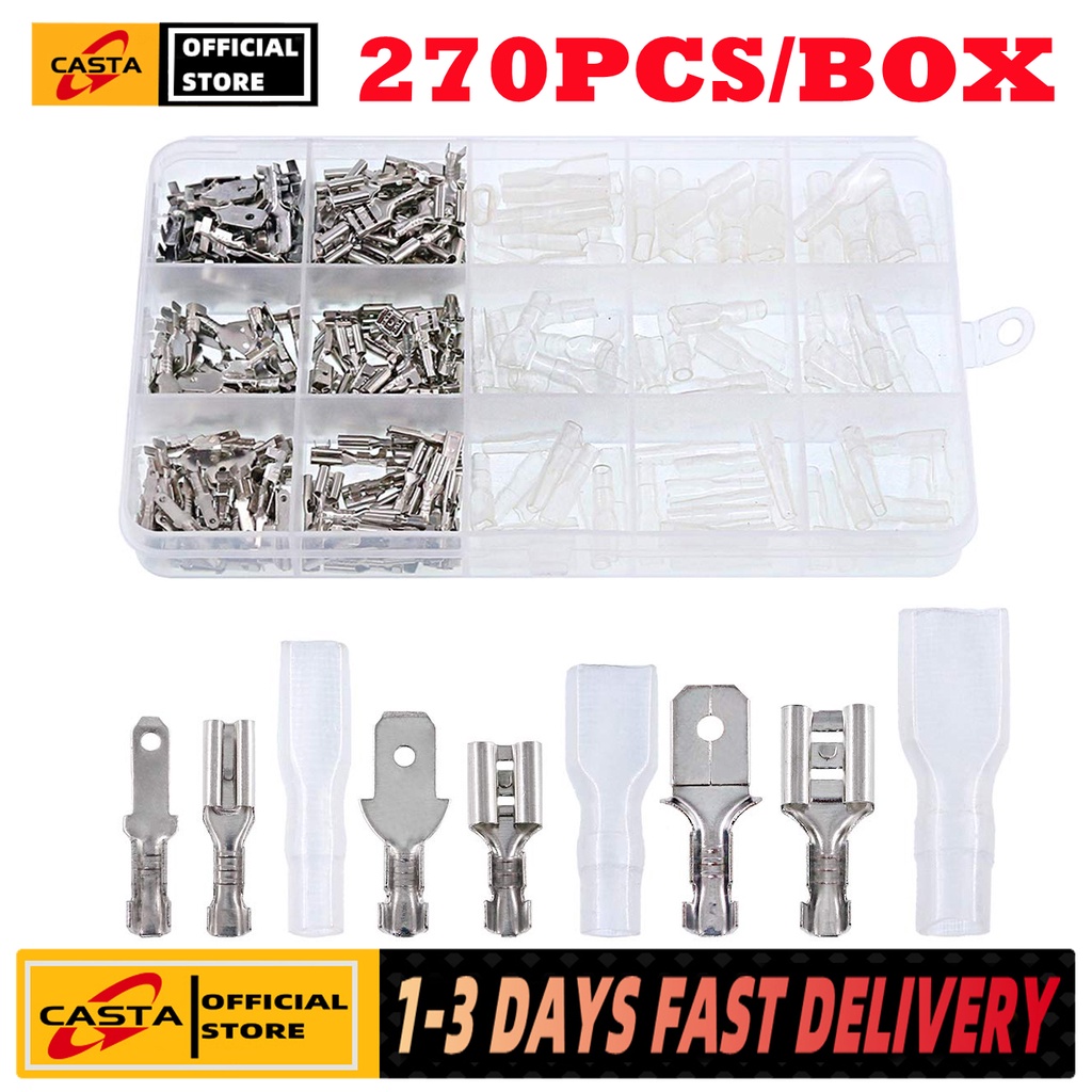 Casta Quick Splice 2.8/4.8/6.3mm Spade Connector Wire Crimp Terminal ...