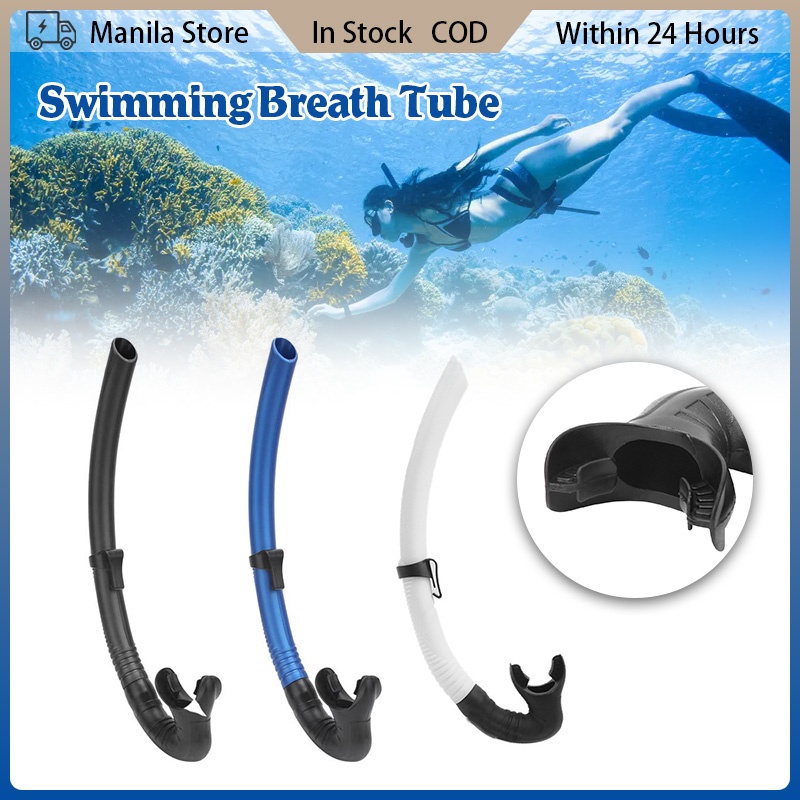 Freediving Breathing Tube Diving Snorkeling Gear PVC Swimming Breathing ...