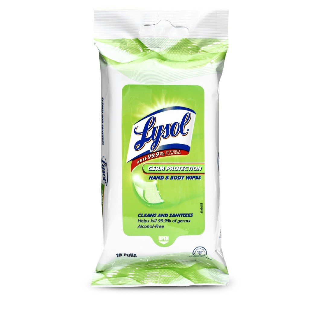 Lysol OnTheGo Antibacterial Hand And Body Wipes 10 Pulls Shopee