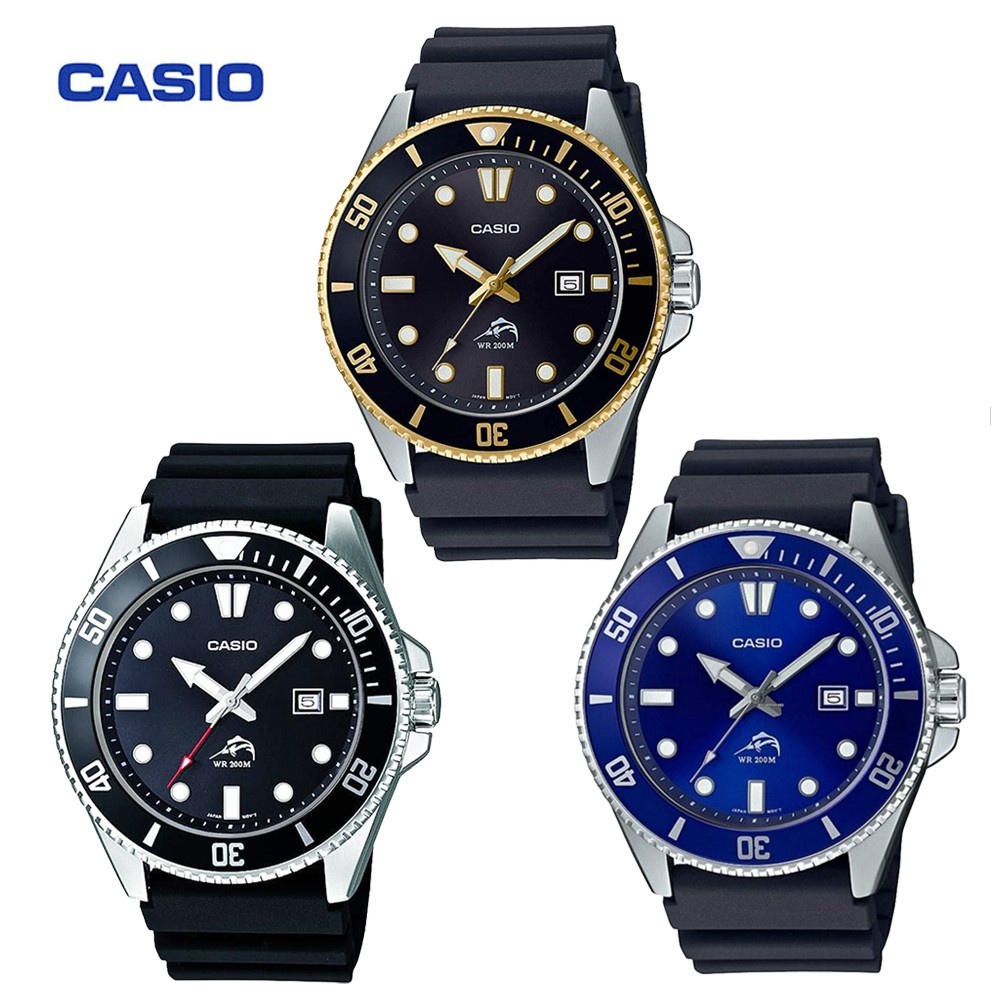 Casio Men's Classic Dive Style Watch, 200 M WR, Screw Down Crown and Case  Back, MDV106 Series