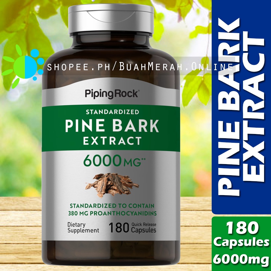 Pine Bark Extract Standardized 6000mg X 180 Capsules Supplement Shopee Philippines 