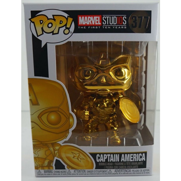 Funko pop captain america best sale gold chrome