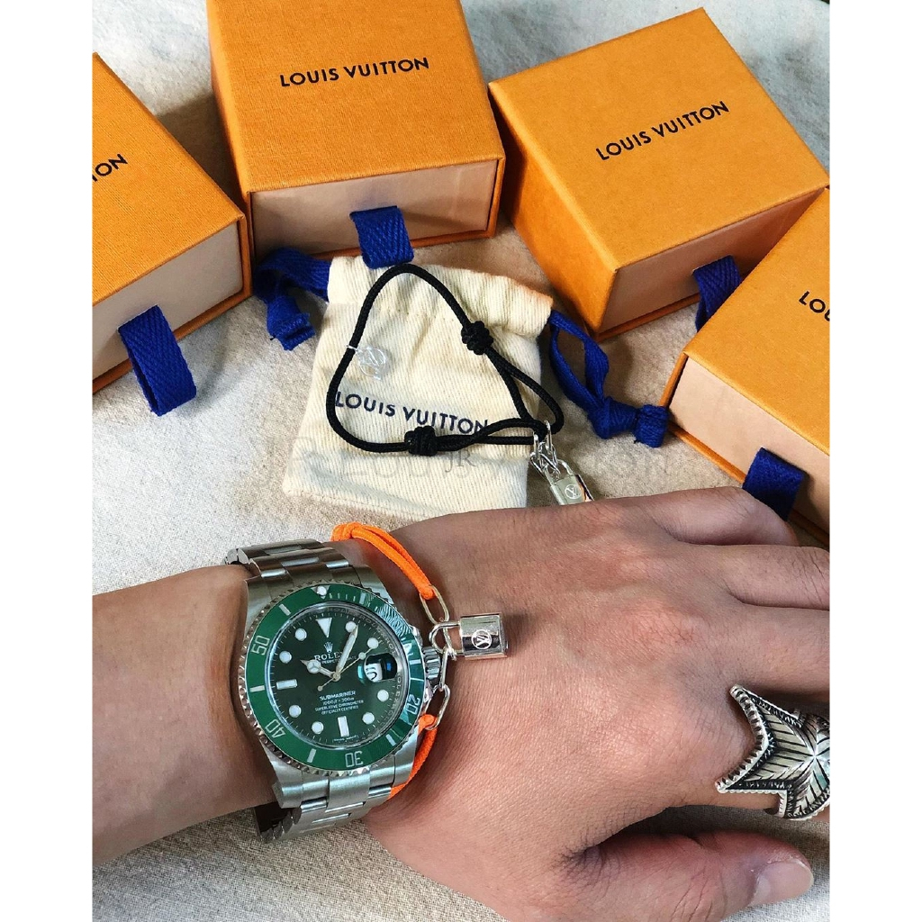 Louis Vuitton UNICEF x Virgil Abloh Lockit Cord with Sterling Silver  Bracelet Green 66632160