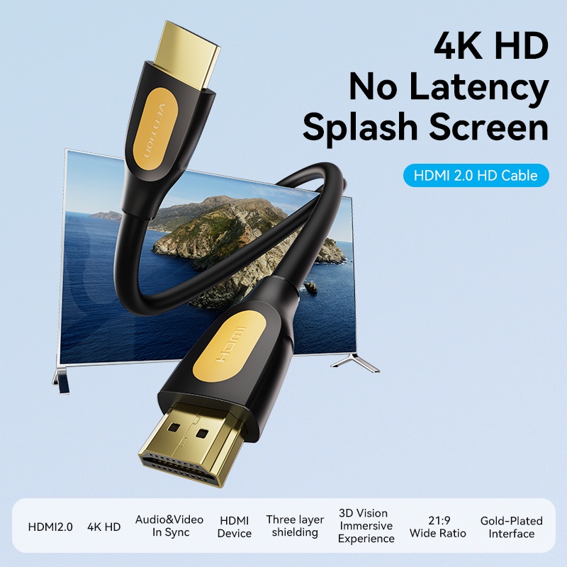 4K HDMI Cable 50Ft | High Speed HDMI 2.0 Cable 4K@60Hz 2K 1080P 3D ARC  Ethernet HDMI Cord | for UHD TV Monitor Laptop Xbox PS4/PS5 ect (15m)