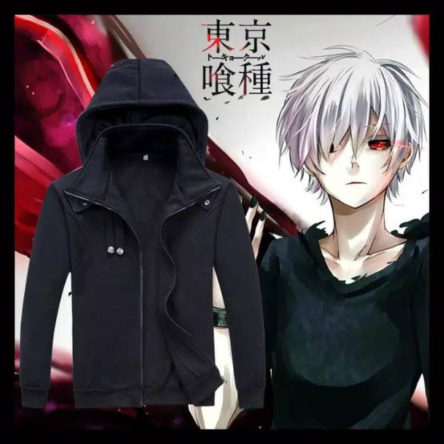 Tokyo ghoul plain black kaneki anime jacket Shopee Philippines