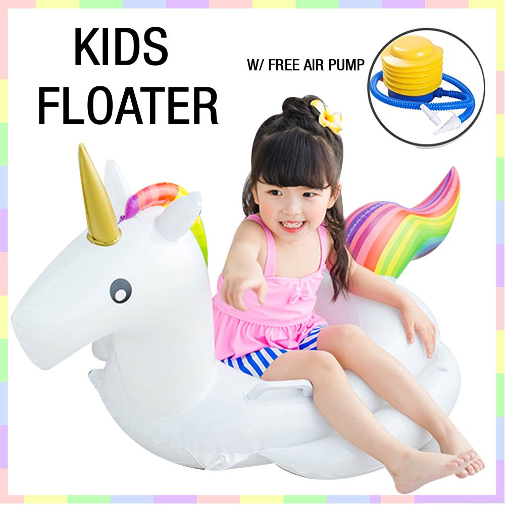 Unicorn Kids Floater Beach and Pool Floater with Air Pump Shopee