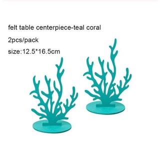 2pcs Under the Sea Party Decoration DIY Felt Table Centerpiece Girl  Birthday Party Supplies Baby Shower