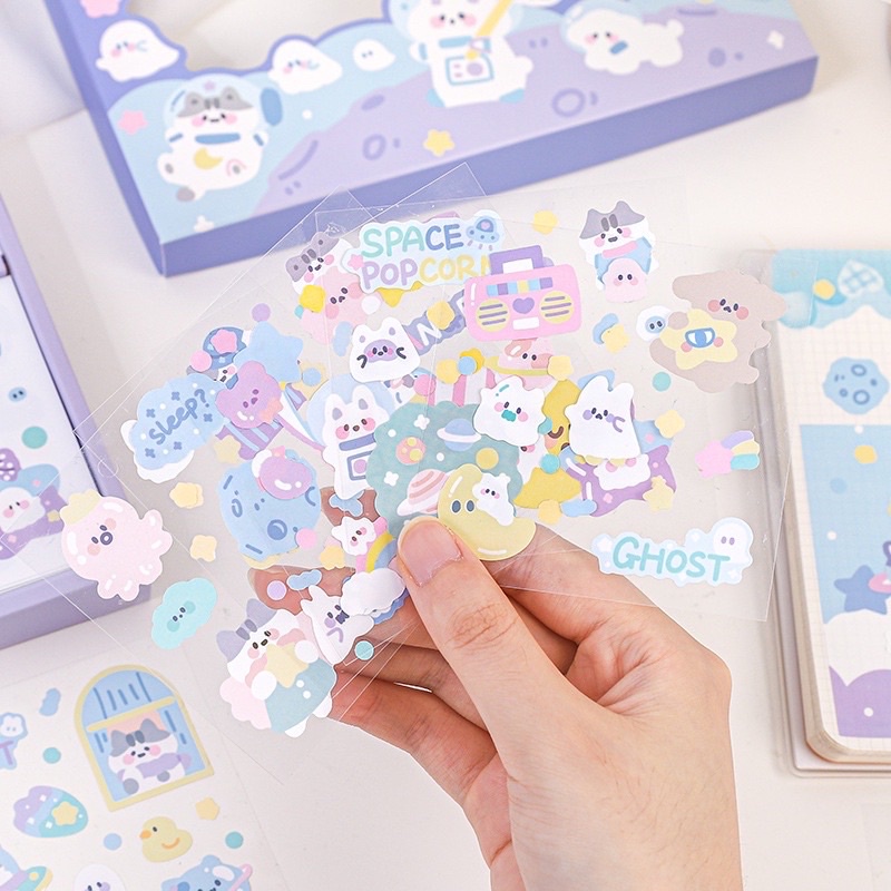 CUTE CARTOON STICKERS: 3 sheets per order - Kawaii Scrapbook Journal ...