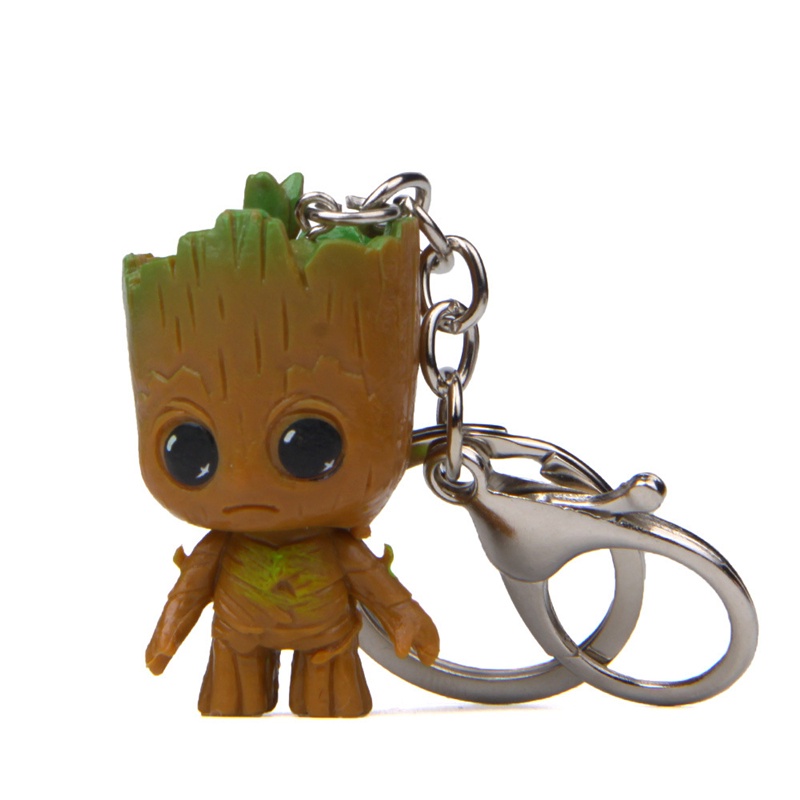 Disney 4Pcs Baby Groot Keychain Anime Guardians of the Galaxy Character ...