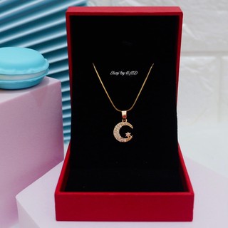 Moon Necklace Jewelry with free box 18K Gold Tala Inspired