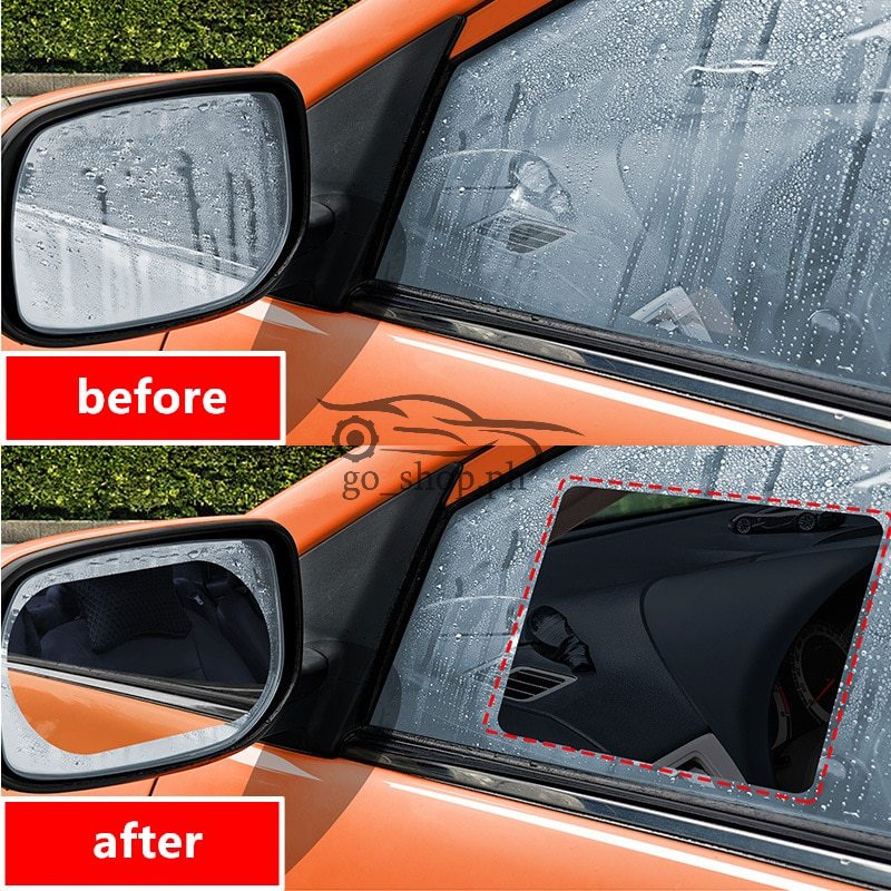 NEW 2pcs Car Rearview Mirror Anti Rain Film Car Window Mirror Bathroom