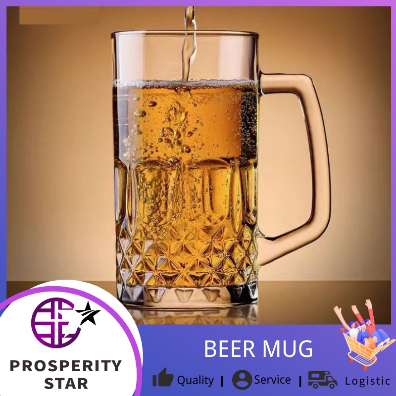 PROSPERITY STAR [2PCS] 500ML High Quality Big Beer Mug/Cystal Clear