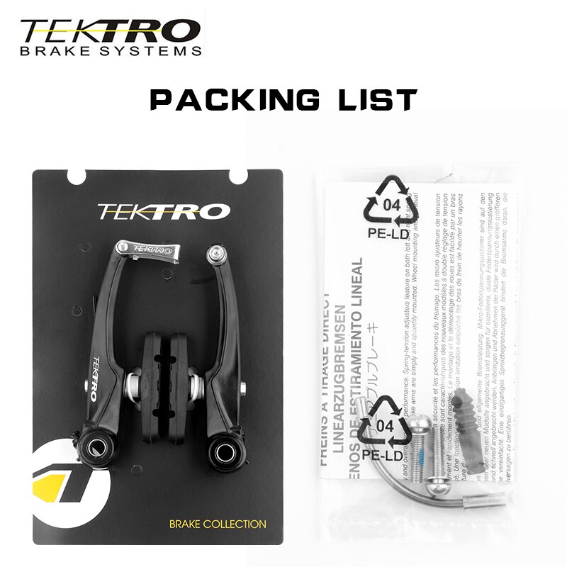 TEKTRO Tektro 857AL Linear Pull Brake Front or Rear, Black