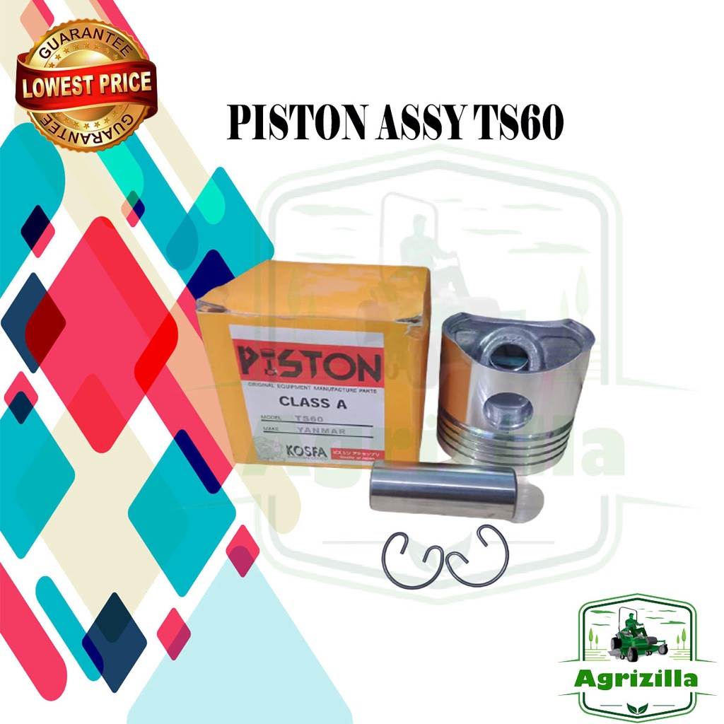 Piston Assy Yanmar TS60 NS50 SS60 NS60 Water Cooled Diesel Engine