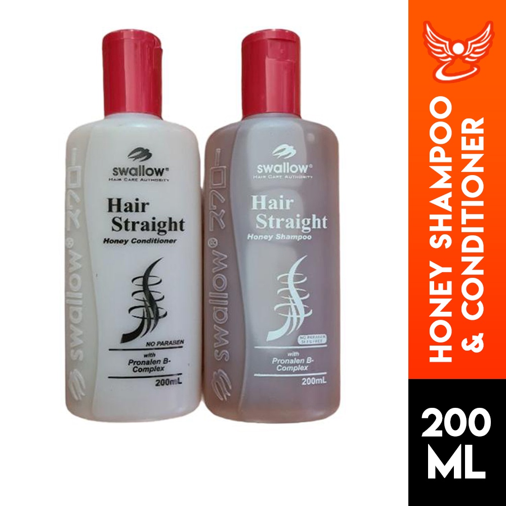 Swallow Hair Straight Honey Shampoo & Conditioner (200ml) Shopee