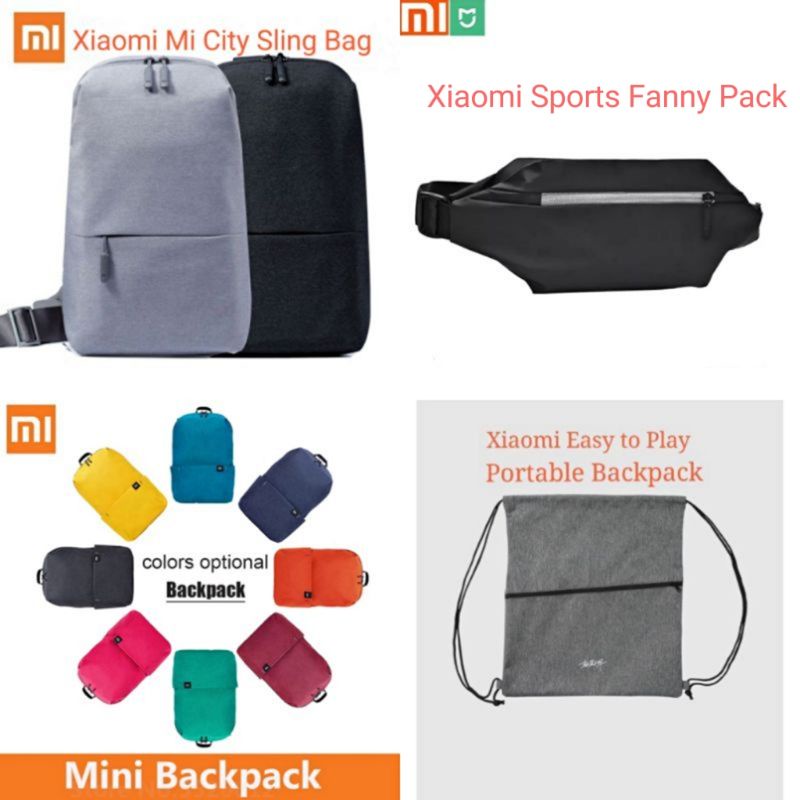 Original Xiaomi Backpack 4L Polyester Men Women Shoulder Chest