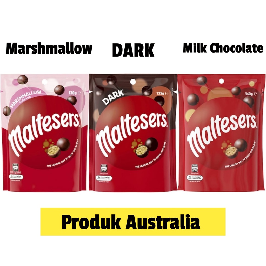 Dark Chocolate Maltesers 135g / Marshmallow Flavour 130g / Chocolate Maltesers / Imported