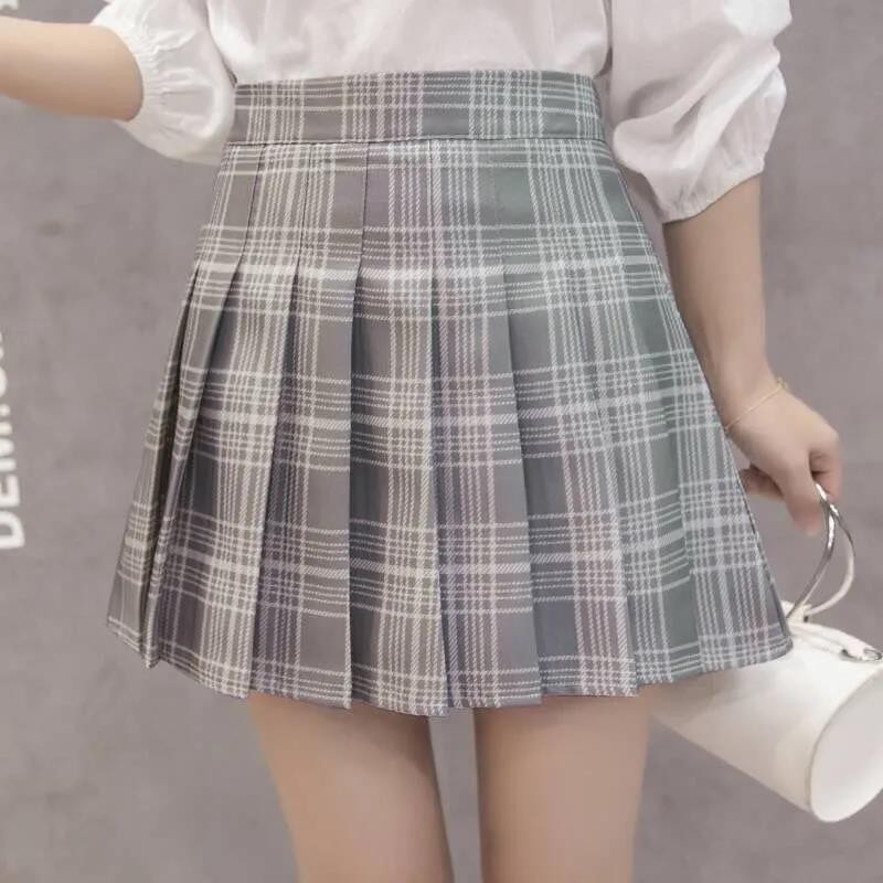 Korean fashion skirt women's high waist skirt Slim pleated skirt ...