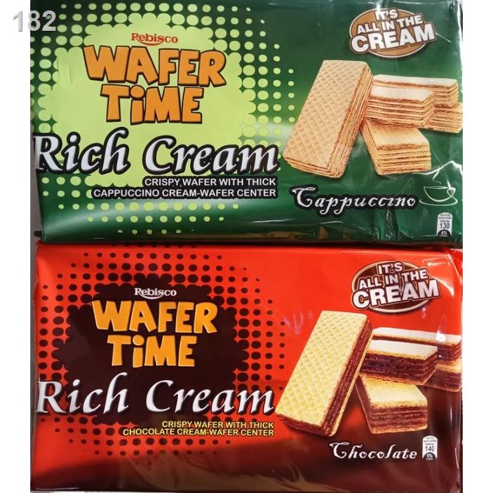 Rebisco Wafer Time Rich Cream Chocolate and Cappuccino flavor 10x27g