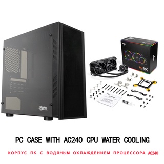 Aigo Pc Desktop Computer Case Mute transparent Dustproof Gabinete PC Gamer  Completo M-ATX ITX Chassis