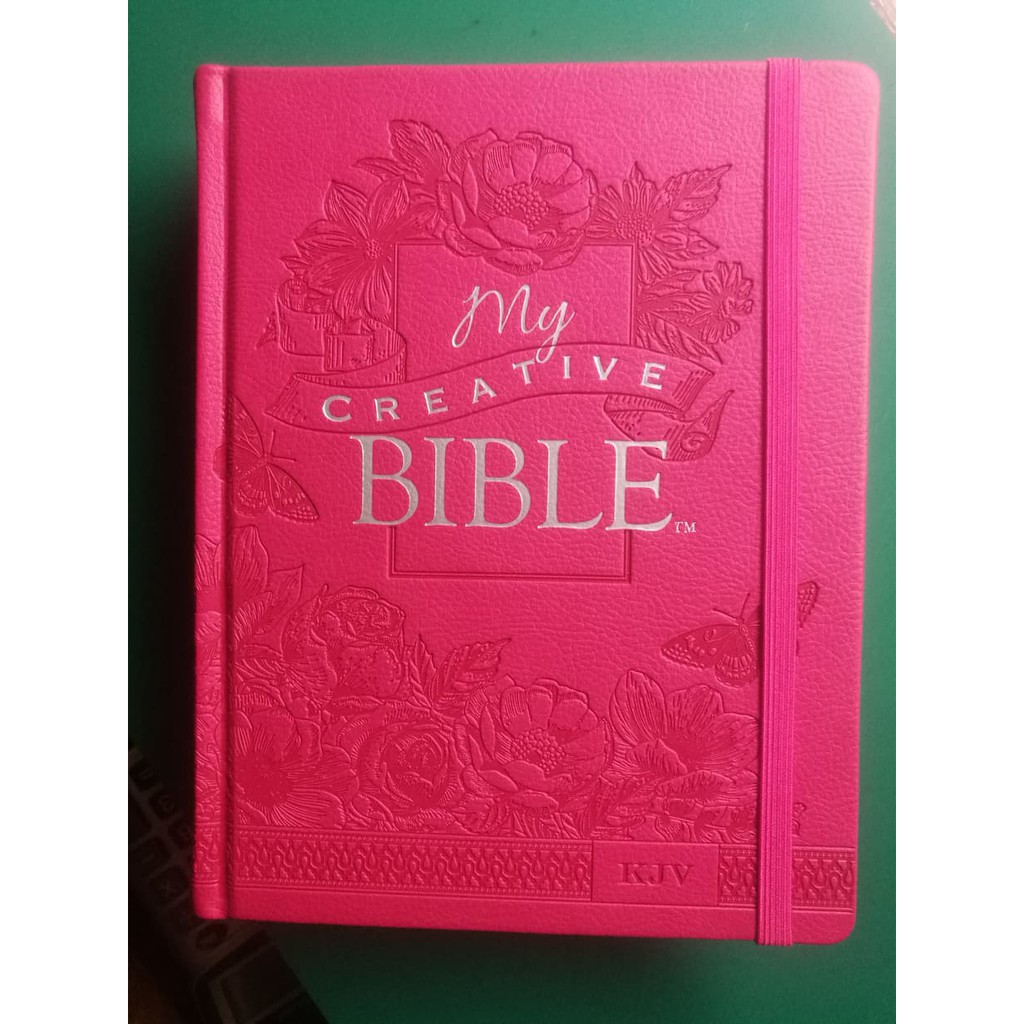 KJV Holy Bible, My Creative Bible, Pink Hardcover Faux Leather ...