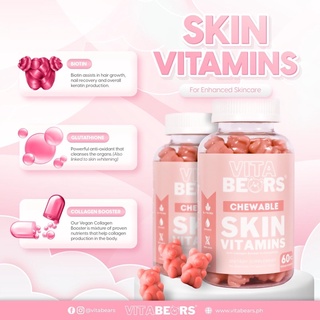 VITABEARS Chewable Gummy Vitamins-Flawless Glow, Fat Buster, Detox