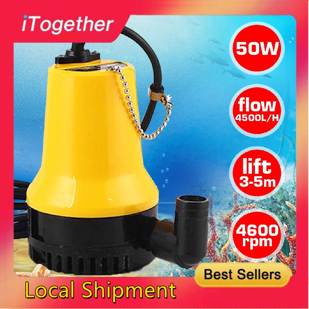 Dc Submersible Pump Dc 12v Solar Power Support Water Pump 4500lh 50w