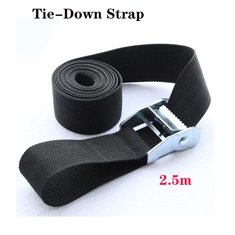 Lashing Straps 2.5m Black Nylon Cargo Tie-Down Strap with Zinc Alloy ...