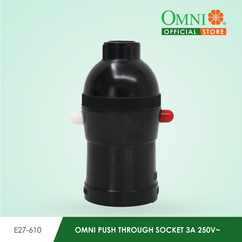 OMNI Push Through Socket 3A 250V~ - E27-610-PK | Shopee Philippines