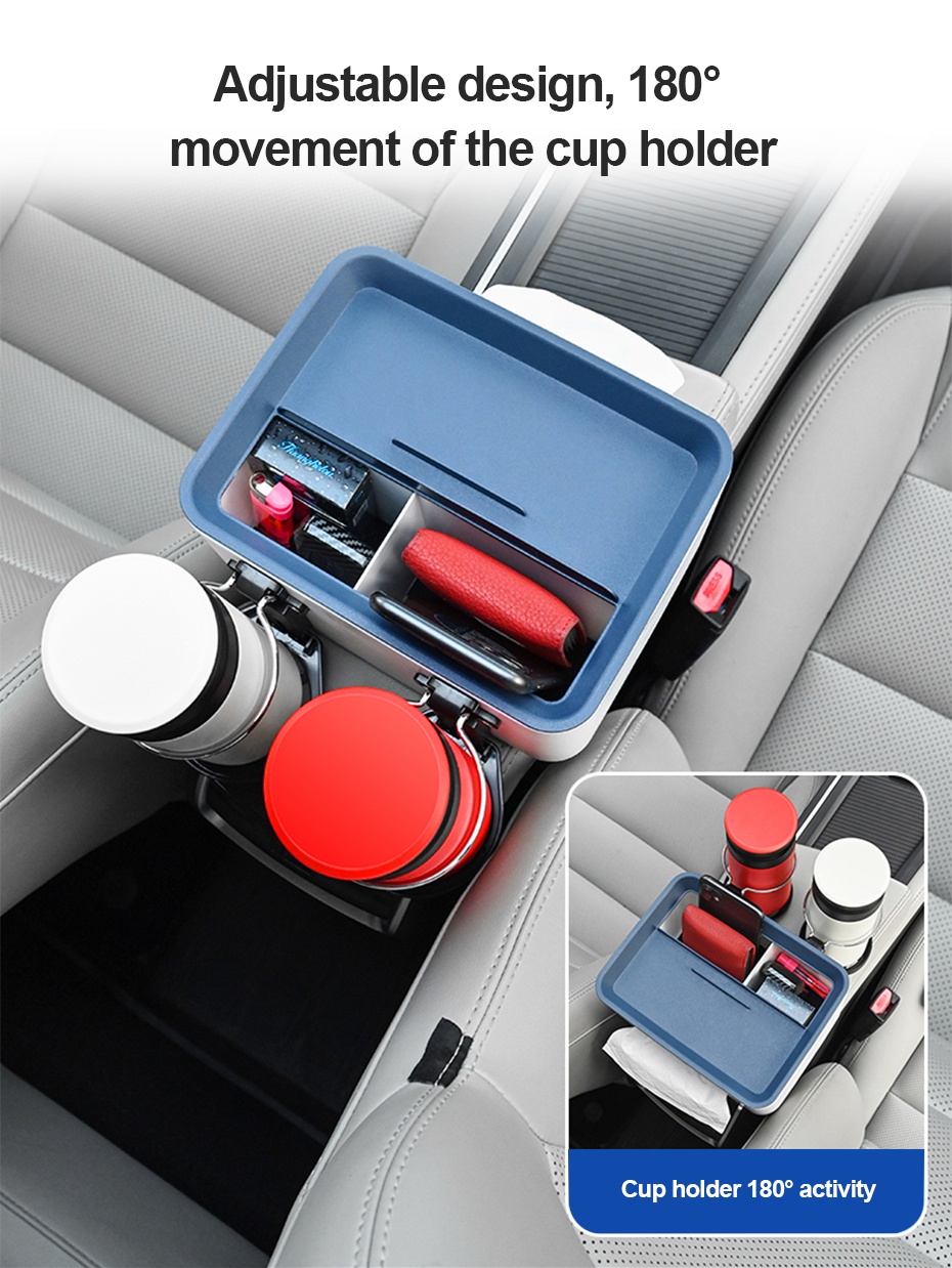 SEAMETAL Car Armrest Storage Box Multi-Functional Elbow Rest Auto ...