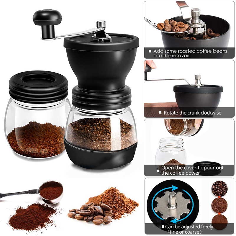 COD Coffee Maker Manual Core Ceramic Coffee Grinder ABS Stainless Steel ...