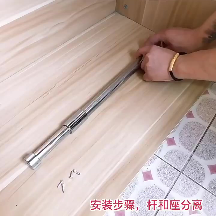 Stainless Steel Cabinet Rod Telescopic Rod Clothes Rod Wardrobe Rod ...