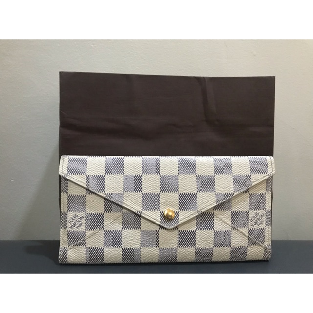 Origami Long Wallet Damier Azur