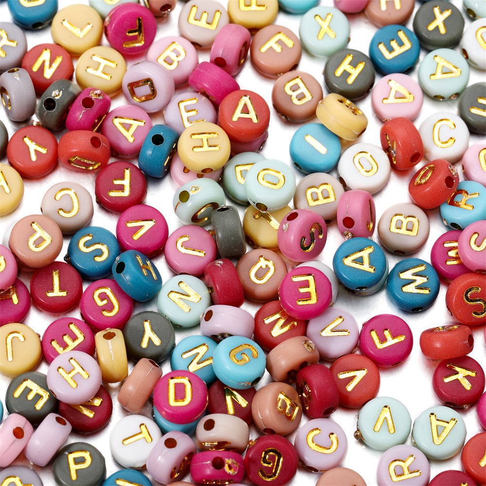 St.Kunkka Acrylic Colorful Alphabet Beads Random Letters 100-500 Pcs ...