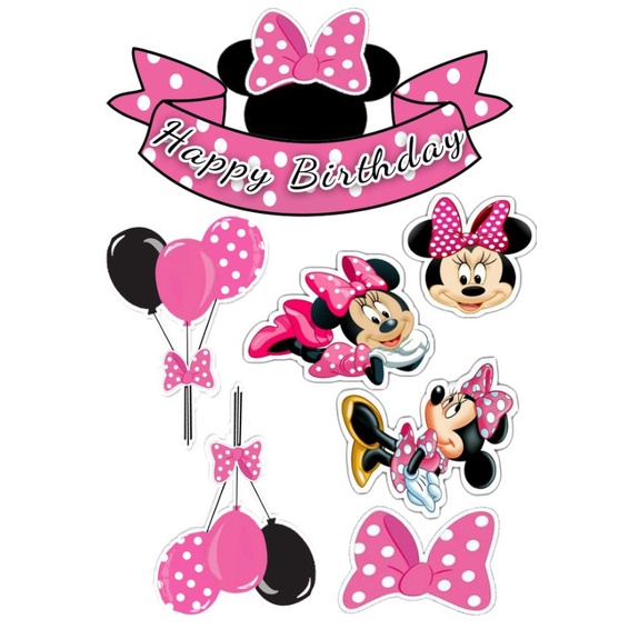 MINNIE MOUSE CAKE TOPPER SET Shopee Philippines
