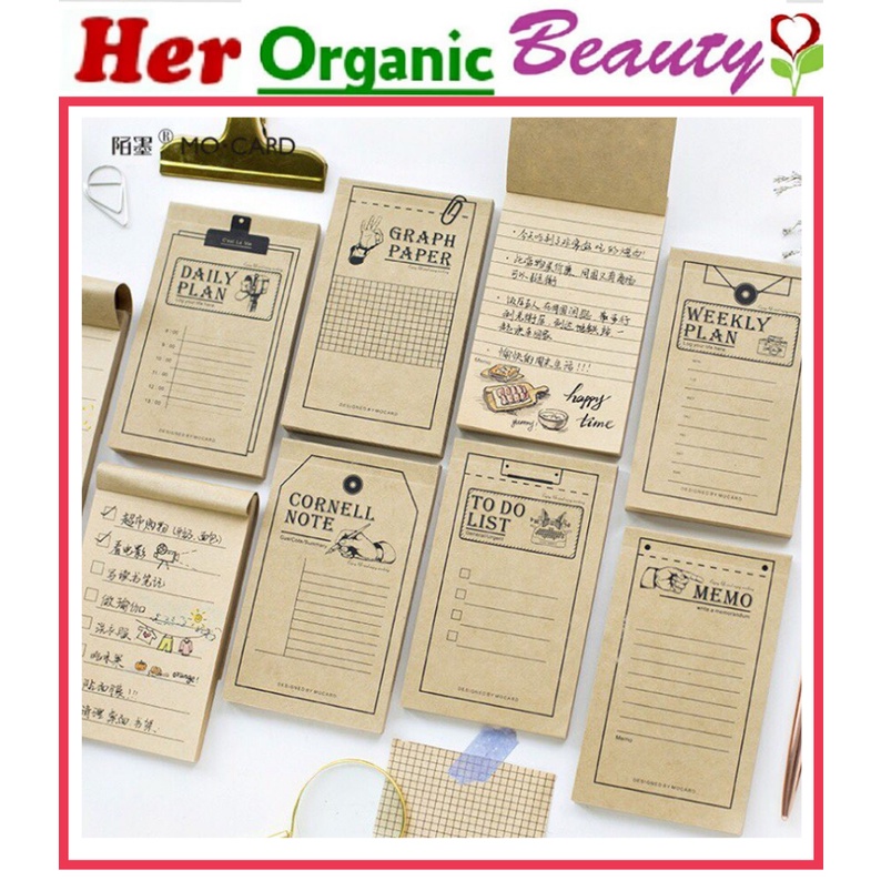 Vintage Brown Mini Notepad 50 Pages EZNG | Shopee Philippines