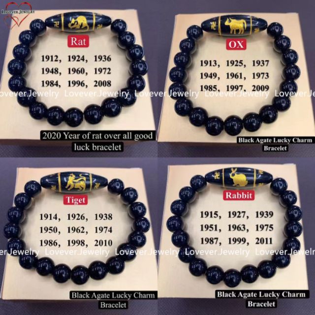 Black Agate Lucky charm Bracelet Shopee Philippines