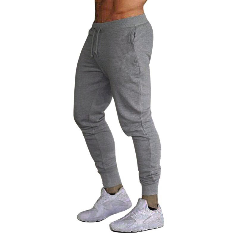 Men Grey Solid Casual Jogger Pants