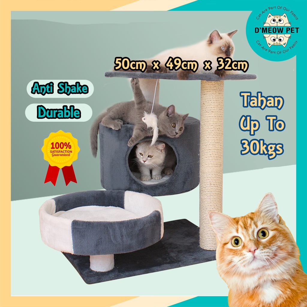 Solid Wood Cat tree Cat Condo Climbing Frame Large Sisal Scratch Board ...