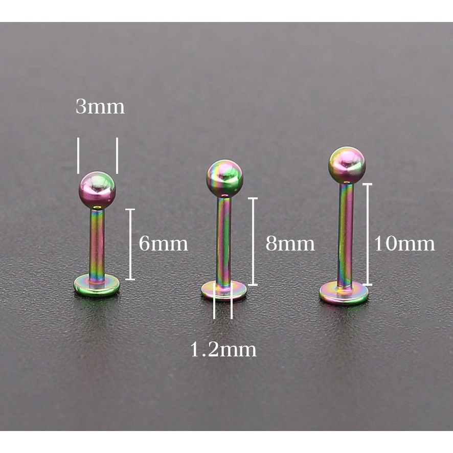 Lip Piercing Cheek Earring Genuine Stainless Steel JE018 | Shopee ...