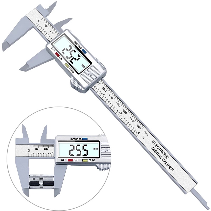 100mm 150mm LCD Digital Electronic Carbon Fiber Vernier Caliper Gauge ...
