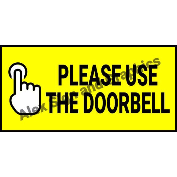 Please Use the Doorbell PVC Signage - 3.75 x 7.5 inches | Shopee ...