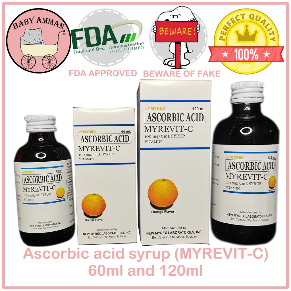 MyrevitC syrup 60ml and 120ml myrexmyrevitc vitamin c syrup for kids