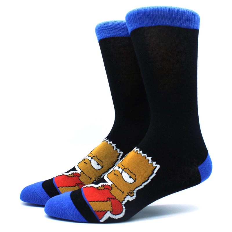 Personality Novelty Funny Cartoon Simpson Pattern Socks Men New Autumn ...